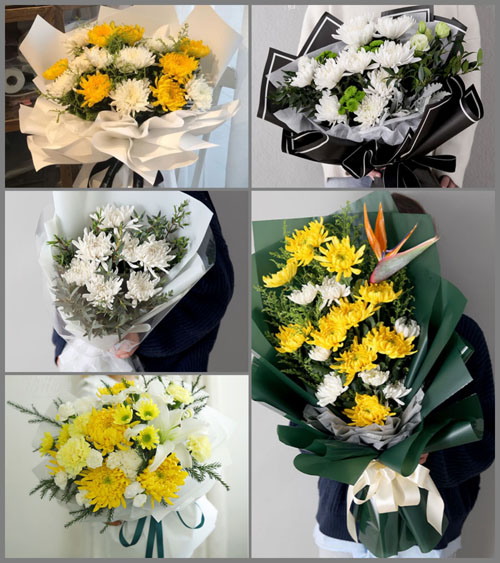 湖北孝感市应城市南垸良种场白事花束代送